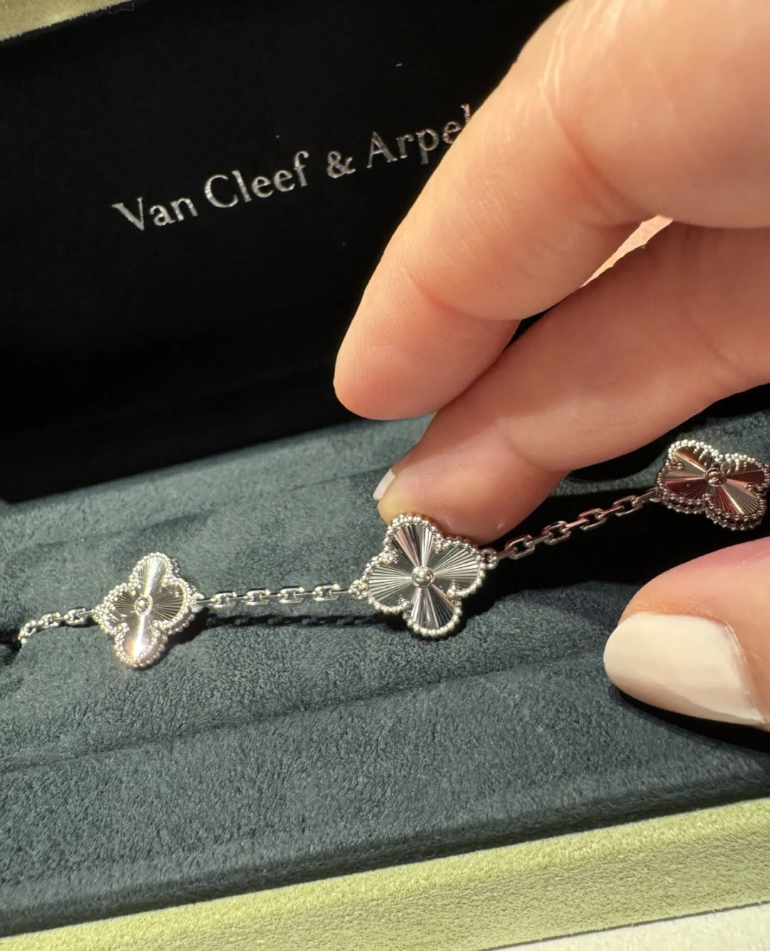 Van Cleef & Arpels Alhambra White Gold Bracelet